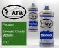 Preview: Peugeot, Emerald Crystal Metallic, EDZ: 400ml Sprühdose + 400ml Klarlack - Set, von ATW Autoteile West.